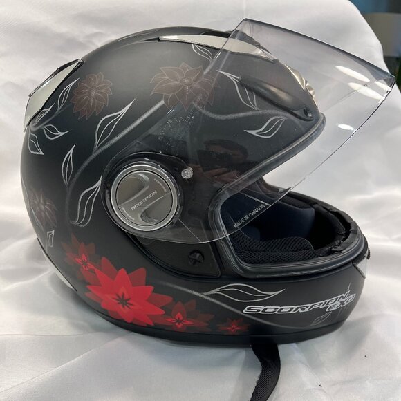 Scorpion EXO 700 Black Dahlia motorcycle full face helmet Size M - Picture 1 of 8